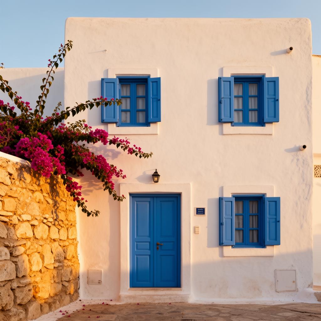 Whitewashed Prima Labo facade in Sidi Bou Said